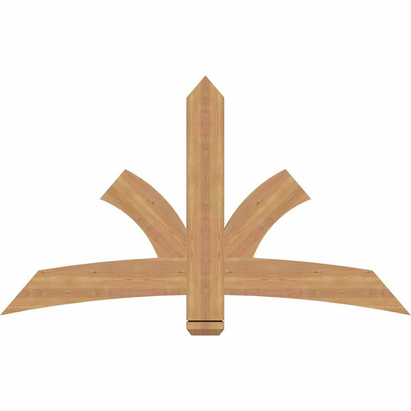 Ekena Millwork Davenport Timber Gable Bracket, Western Red Cedar, 60"W x 35"H x 1 1/2"D x 5 1/2"F, 14/12 Pitch GBW060X35X0206DAV00SWR - main
